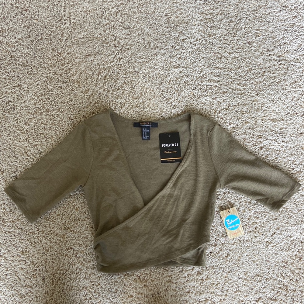 Olive crop top